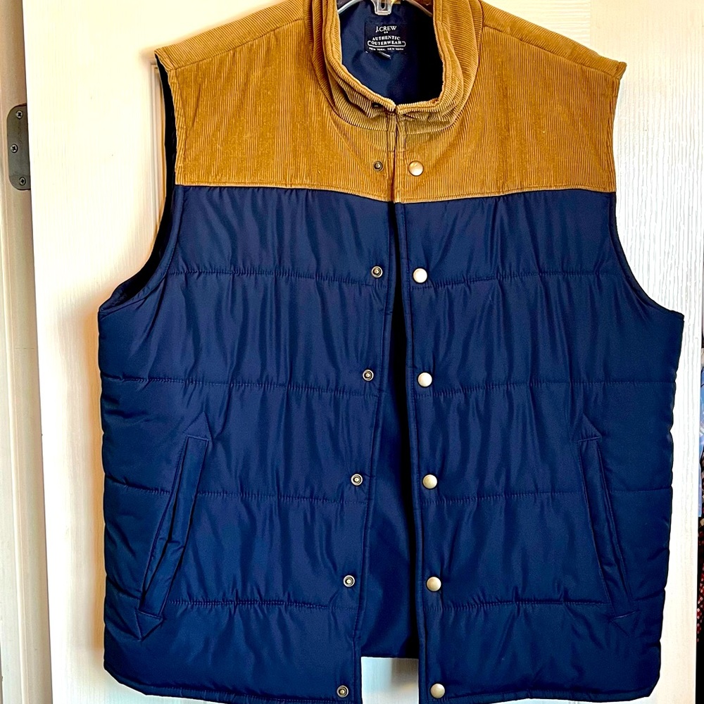 J Crew mens puffer vest
